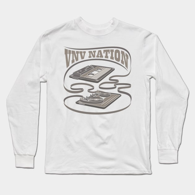 VNV Nation - Exposed Cassette Long Sleeve T-Shirt by Vector Empire